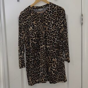Avenue Leopard Print Blouse - Brown and Black